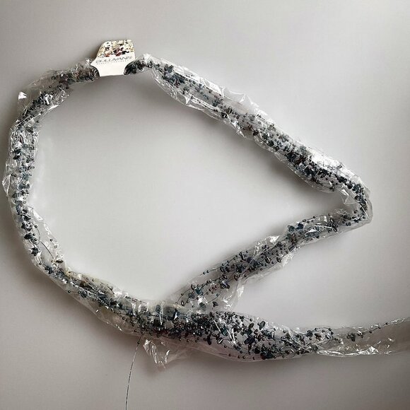 SULLIVANS IRIDESCENT BEADED GARLAND TURQIOUS AND PURPLE ORNAMENTS - Picture 14 of 16